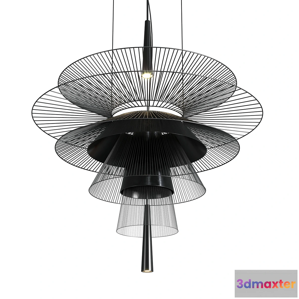 1448214 - GRAVITY Chandelier by Forestier pendant lamp 3D Max