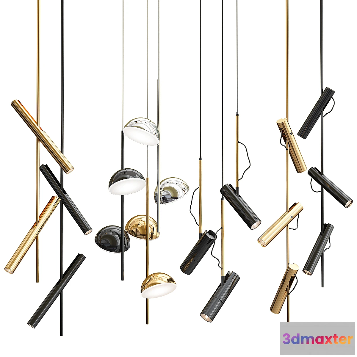 1448308 - Collection of pendant lights_4 3D Max