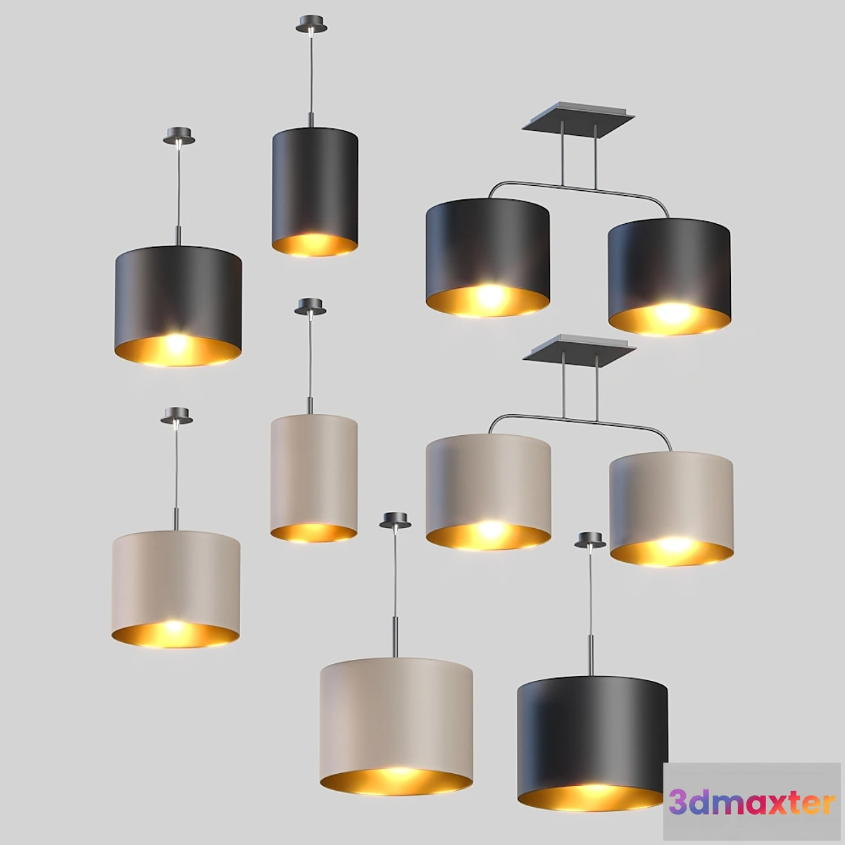 1448606 - Chandelier Nowodvorski Alice brown 3D Max