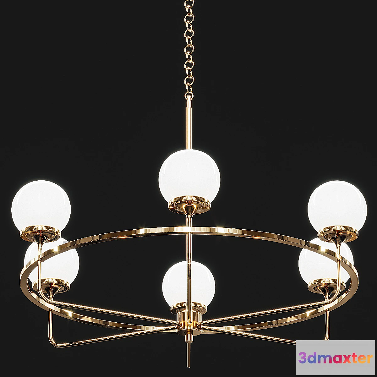 1448694 - Beverly Hills Round 6-Light Island Light Chandelier 3D Max