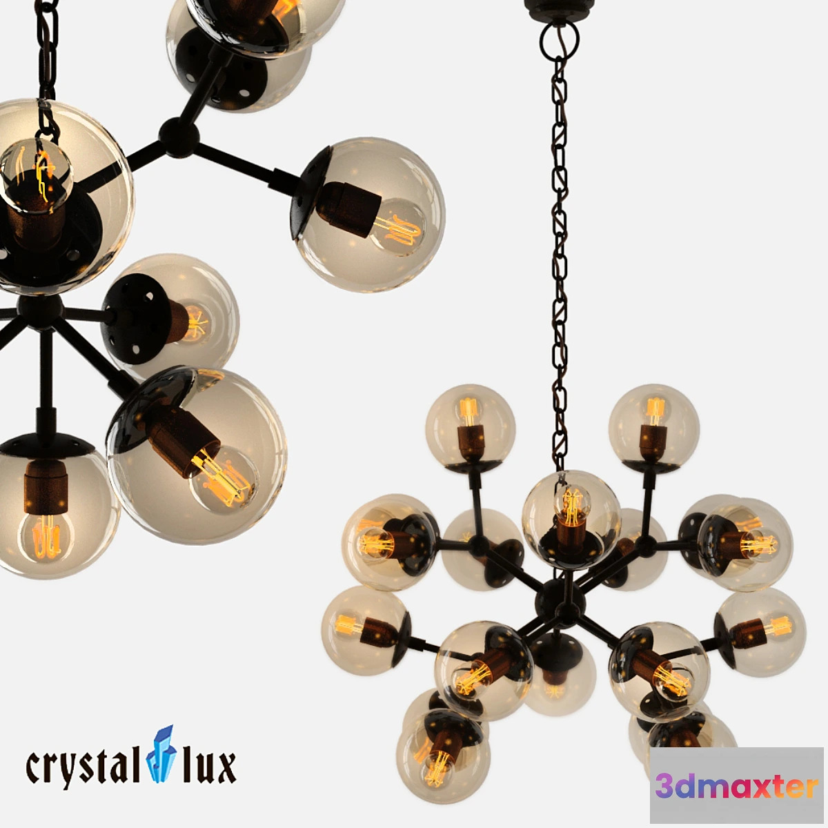 1448702 - Chandelier Crystal Lux Medea 3D Max