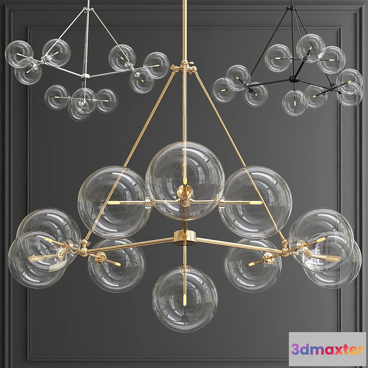 1449028 - Chandelier Chandelier Bermude Bronze 3D Max