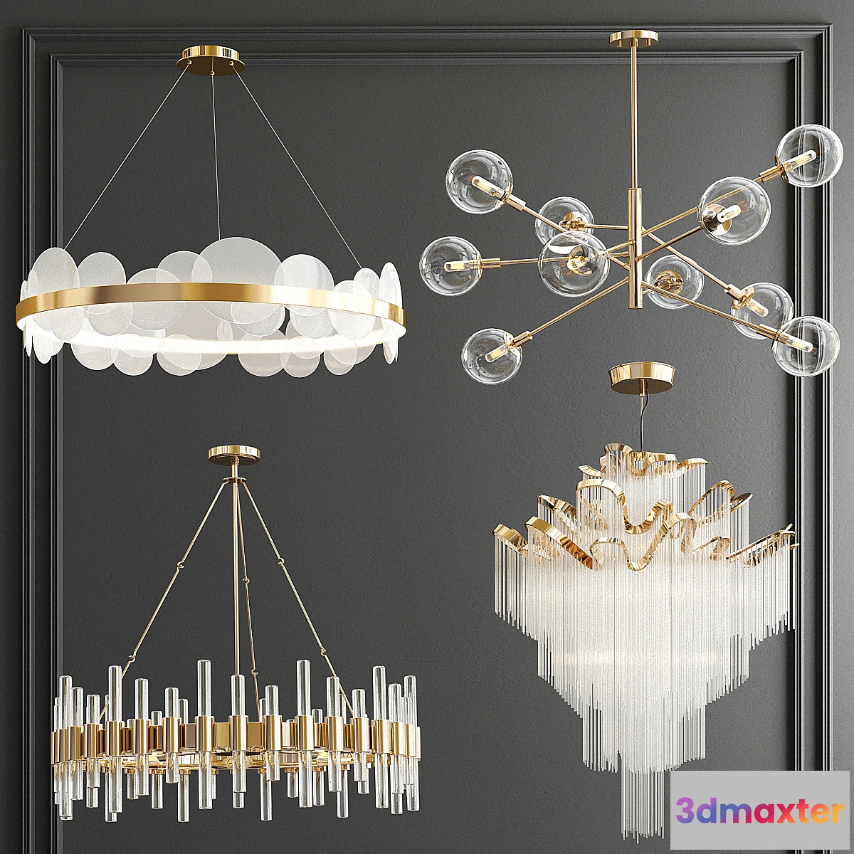 1449088 - Four Exclusive Chandelier Collection_65 3D Max