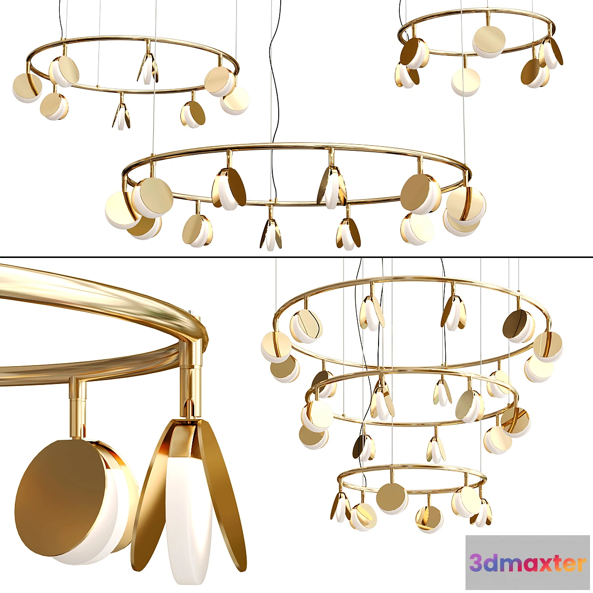 1449706 - SHELL chandelier collection 3D Max