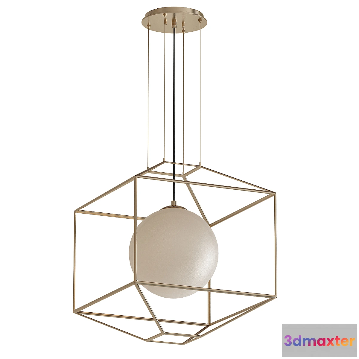 1449736 - Silhouette 1-Light Gold Leaf Pendant 3D Max