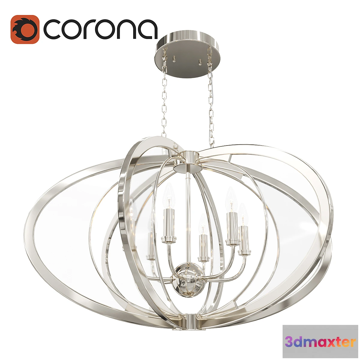 1449824 - Amherst Oval Chandelier 3D Max