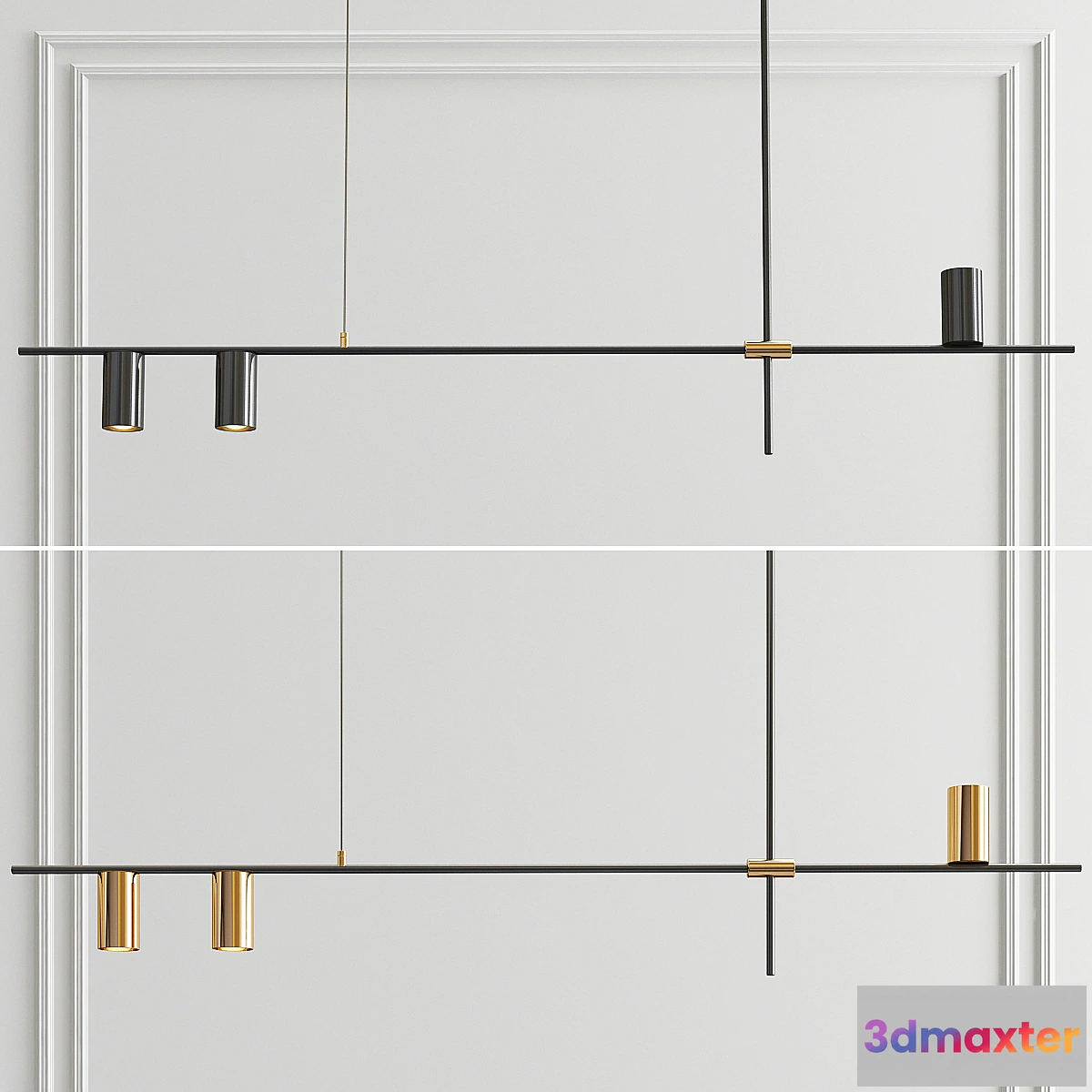 1451372 - Tribes Ambient Linear Pendant Light 3D Max