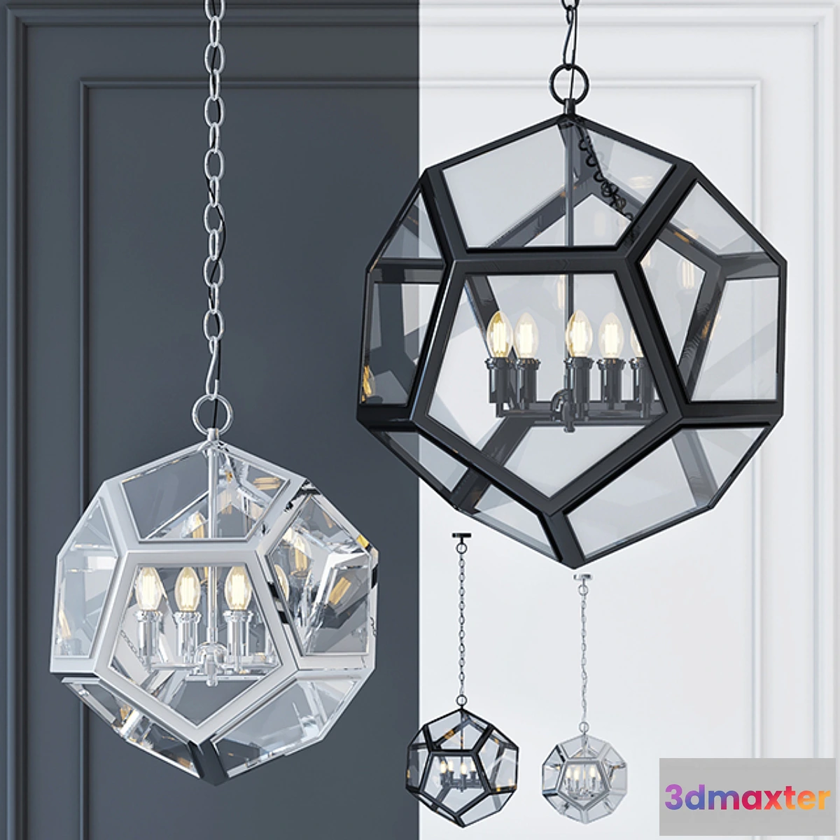1451416 - Chandelier Eichholtz Yorkshire M black 3D Max
