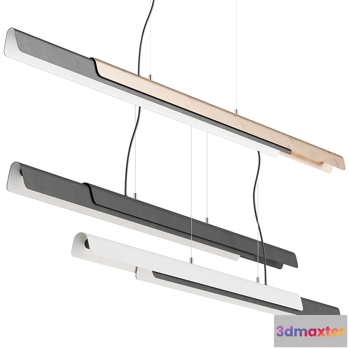 1451564 - KDLN DALA LINEAR  Hanging lamp 3D Max