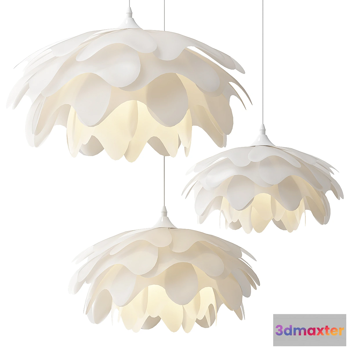 1451782 - Flower Shaped Pendant Lamp 3D Max
