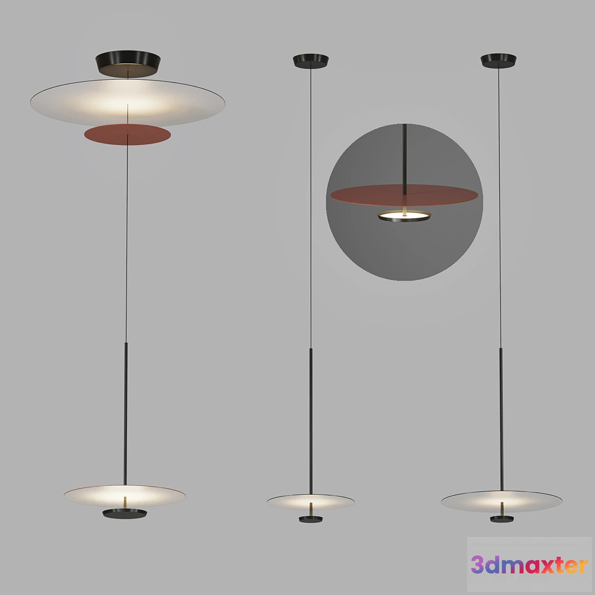 1452192 - Flat Hanging Lamp by Vibia 3D Max