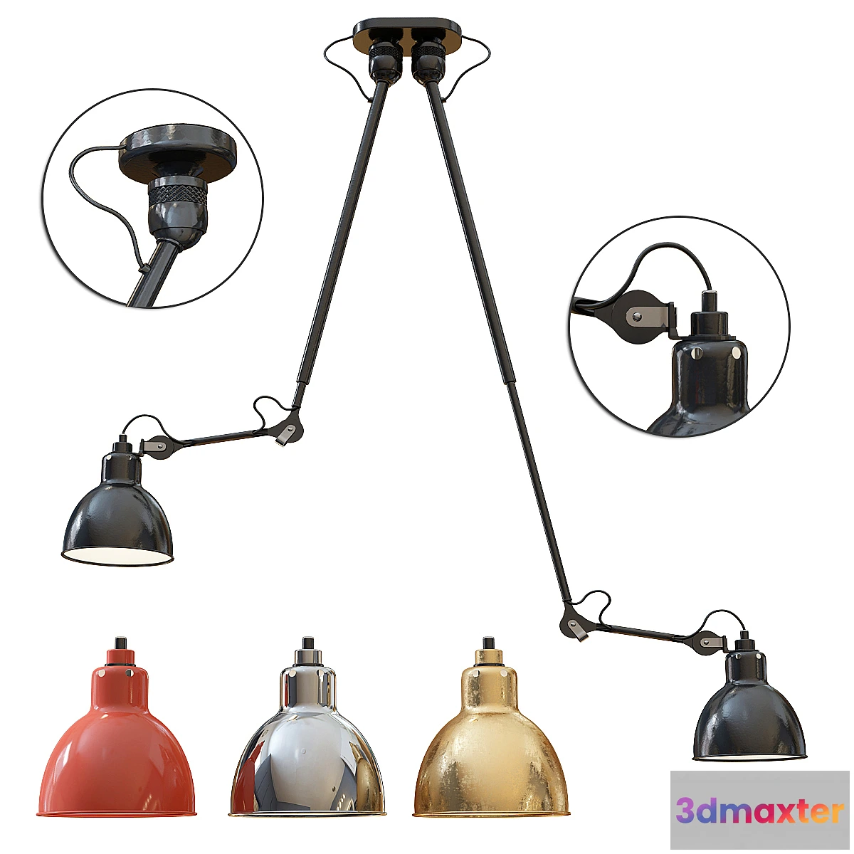 1452216 - Double lampe gras 3D Max