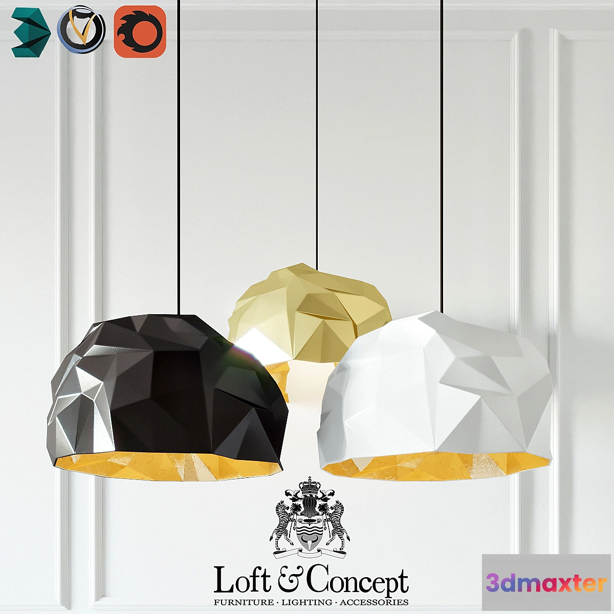 1452492 - Rock suspension lamp in 2009 3D Max