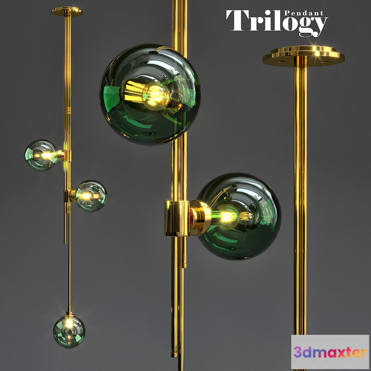 1452758 - Articolo Lighting Trilogy Pendant 3D Max
