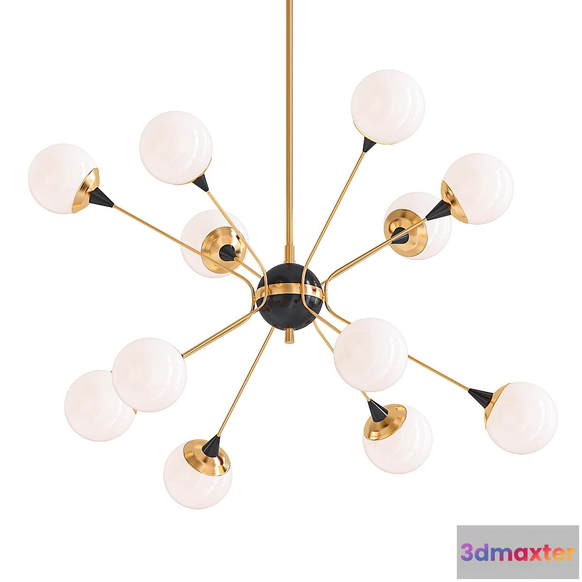 1452946 - Brass orbiter chandelier 3D Max