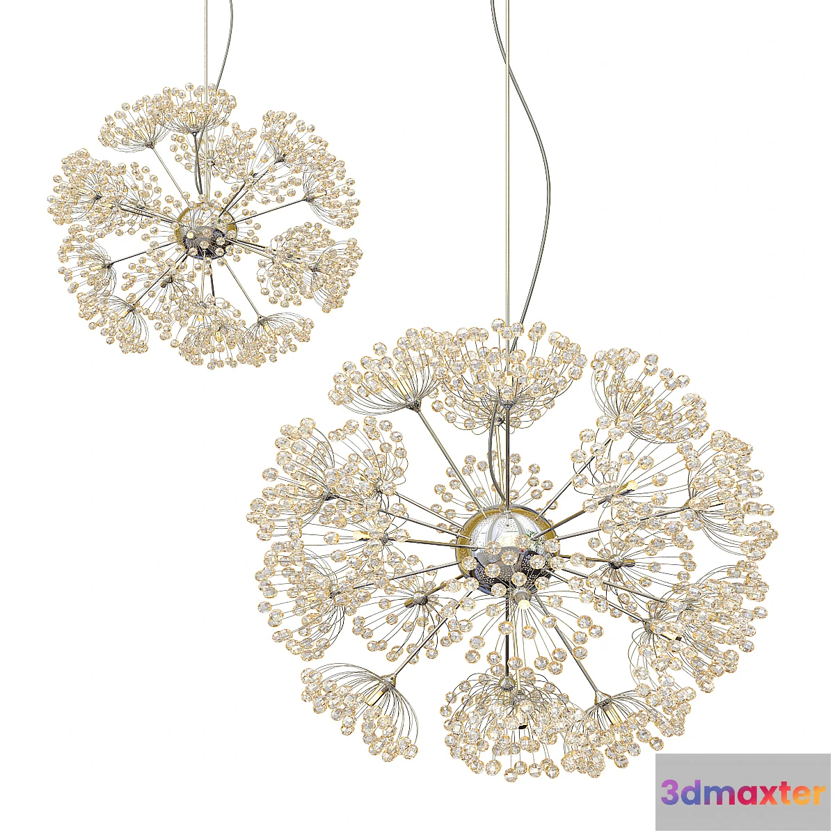 1452976 - Crystal Dandelion Chandelier Northern European Style_1 3D Max
