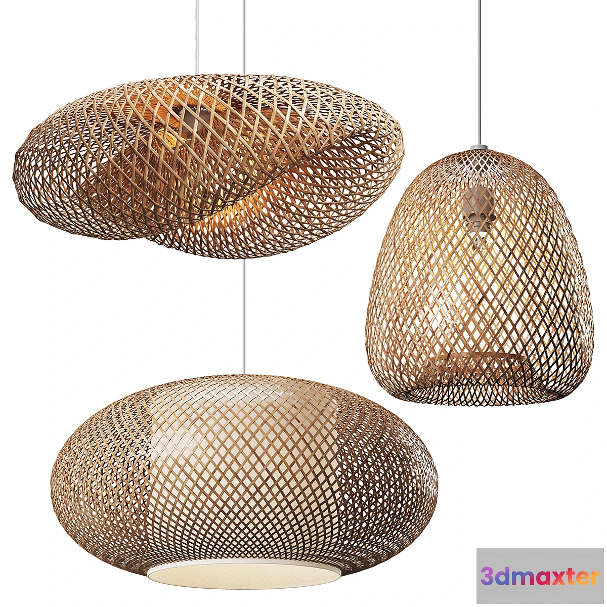 1453076 - Set of Wicker lamps #4 3D Max
