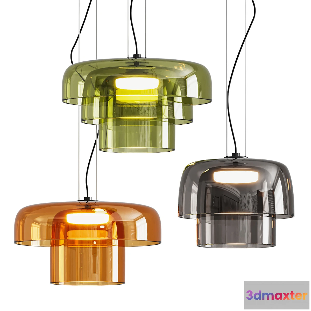 1453300 - LEVELS Pendant Lamp By Leds C4 3D Max