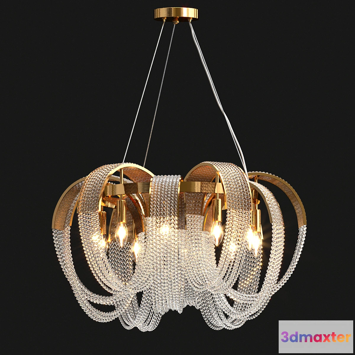 1453516 - Pelagia Crystal round chandelier small 3D Max