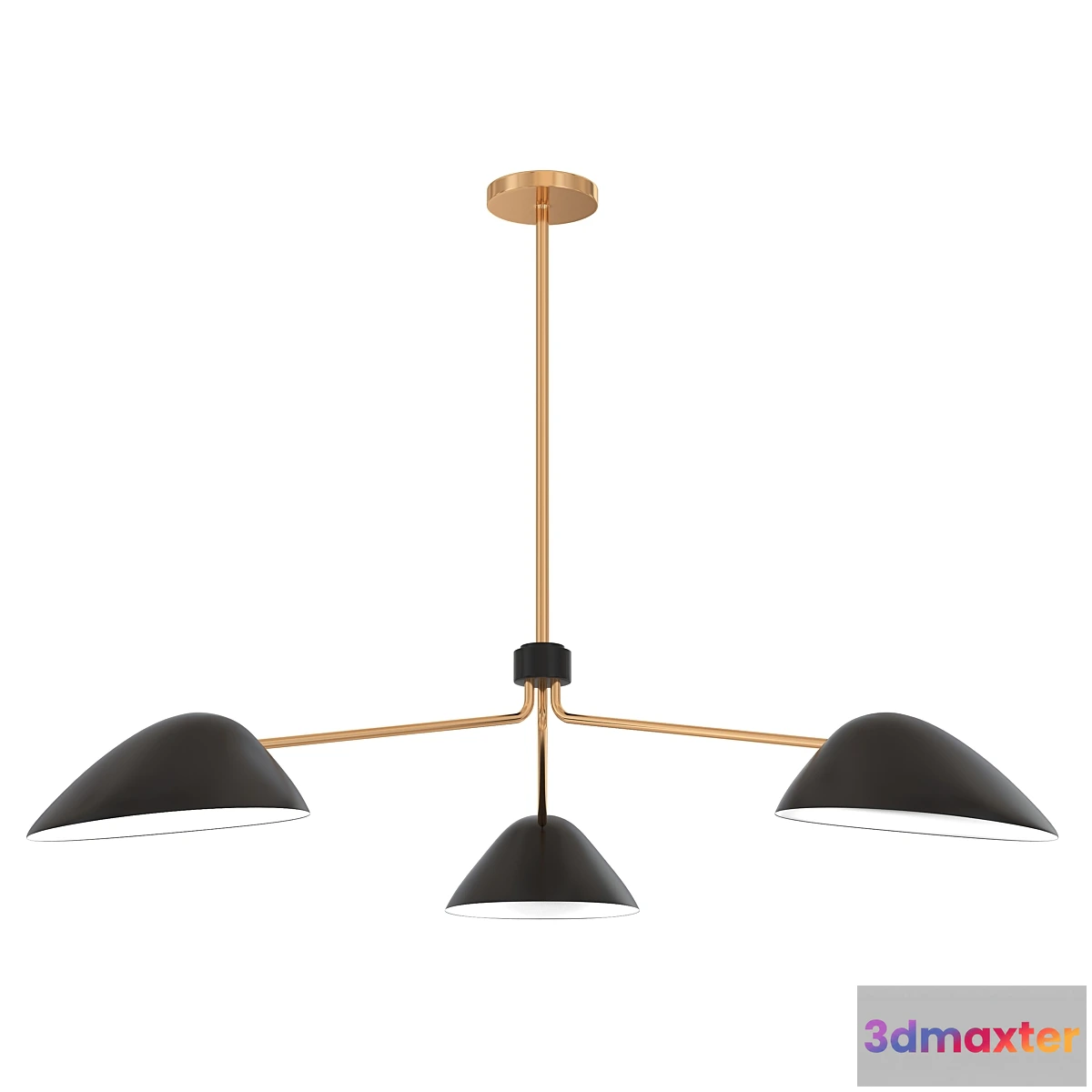 1453840 - White Candelabra Modern Pendant Lamp Mid Century 3D Max