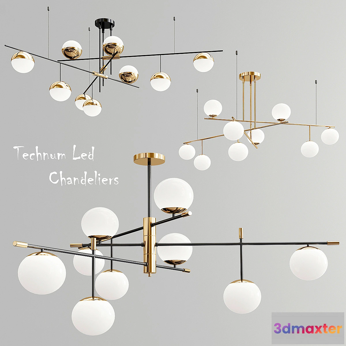1454576 - Technum Led Chandelier - 3 type 3D Max