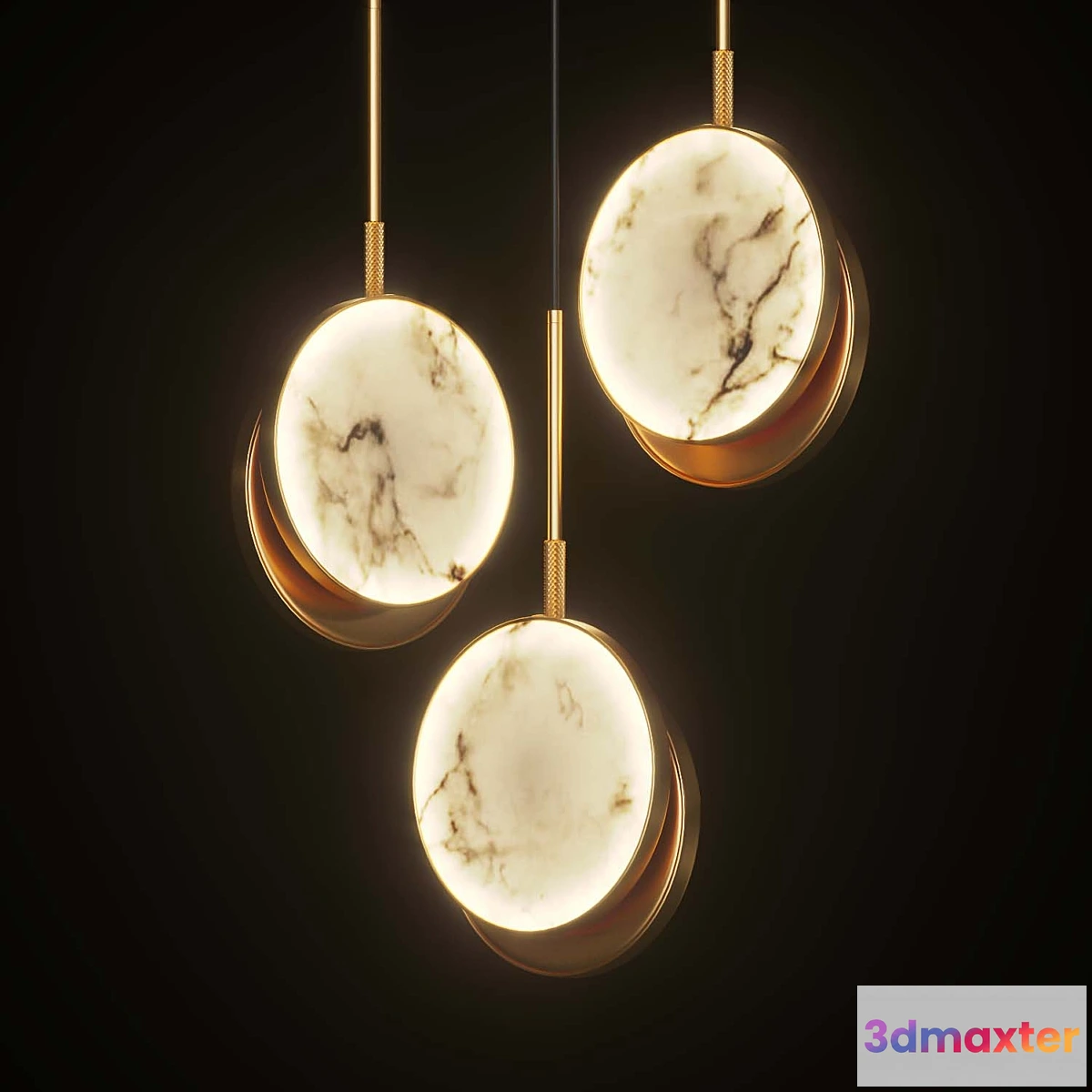 1454770 - Marble Disc Pendant Lamp Lamar 3D Max
