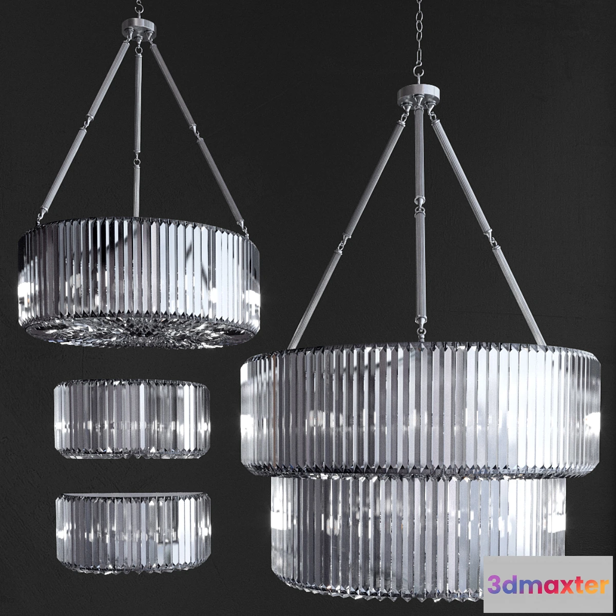 1454804 - Wall Lamp Chandelier Infinity Double 3D Max