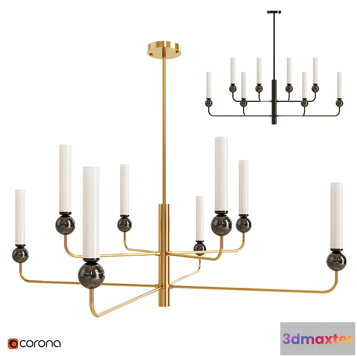 1455268 - SENSEI L Chandelier 3D Max