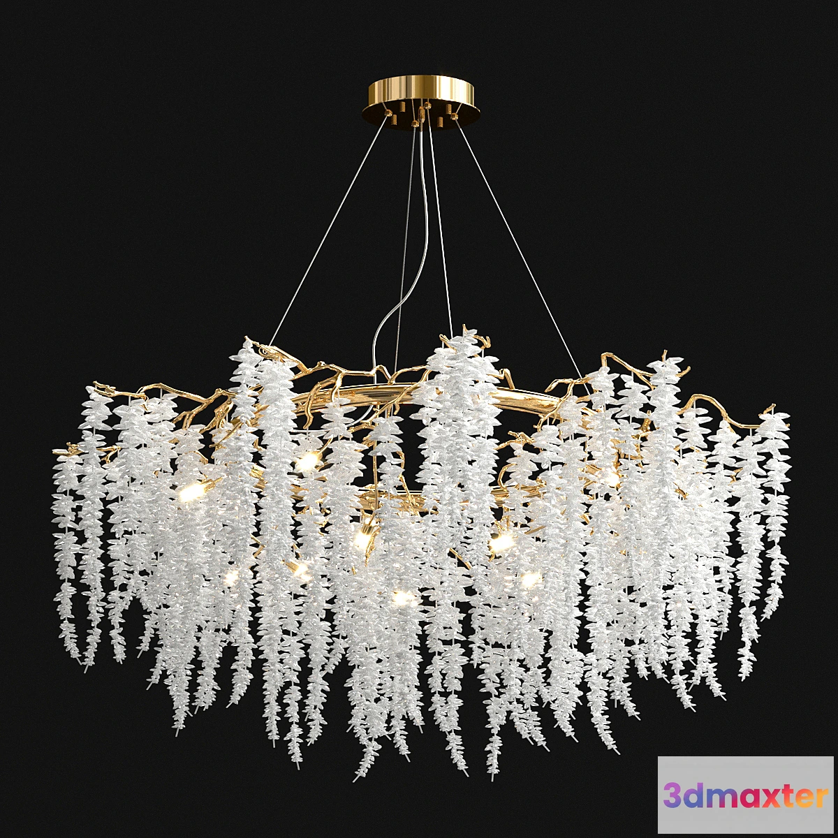 1455454 - Crystal snowflake chandelier 3D Max
