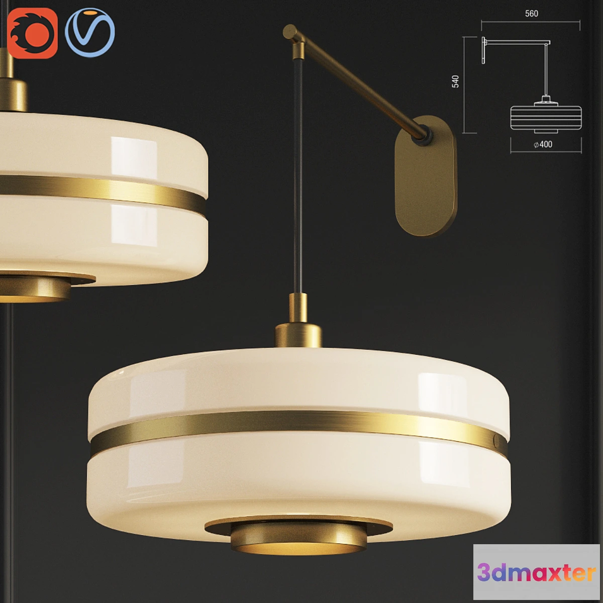 1455576 - Masina Wall Light Bertfrank 3D Max