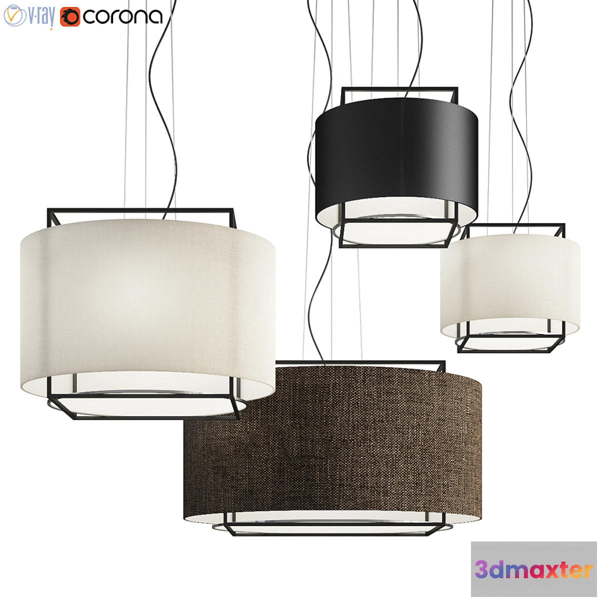 1455708 - Lewit Hanging Pendant Metalarte 3D Max