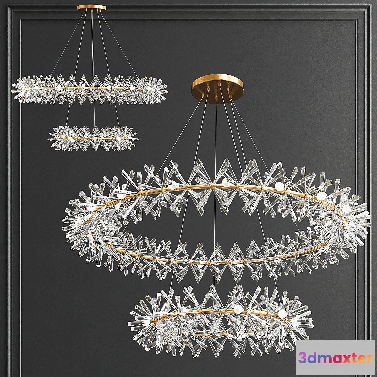 1455862 - Crystal led chandelier 3D Max