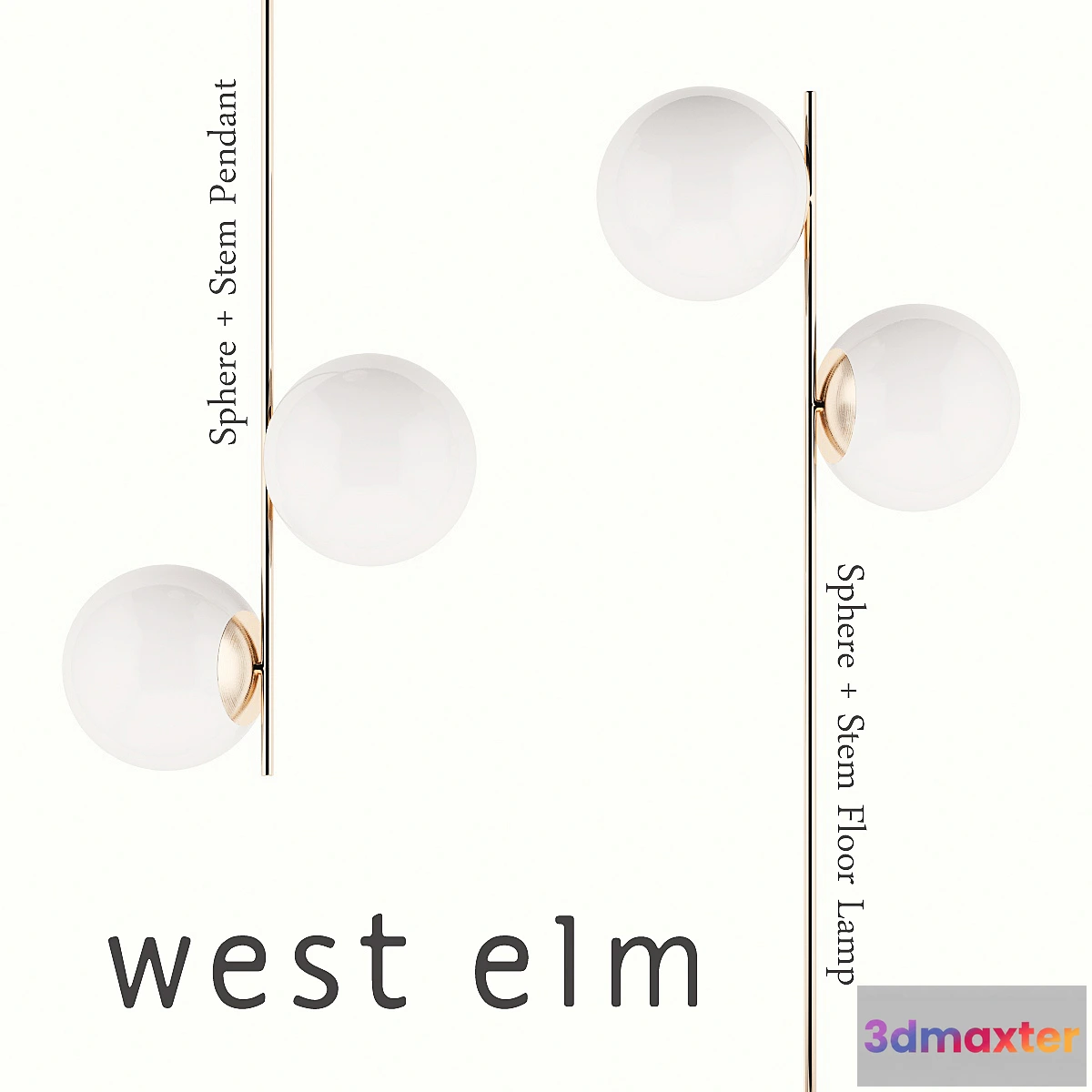 1455910 - Stem Pendant and Stem Floor Lamp 3D Max