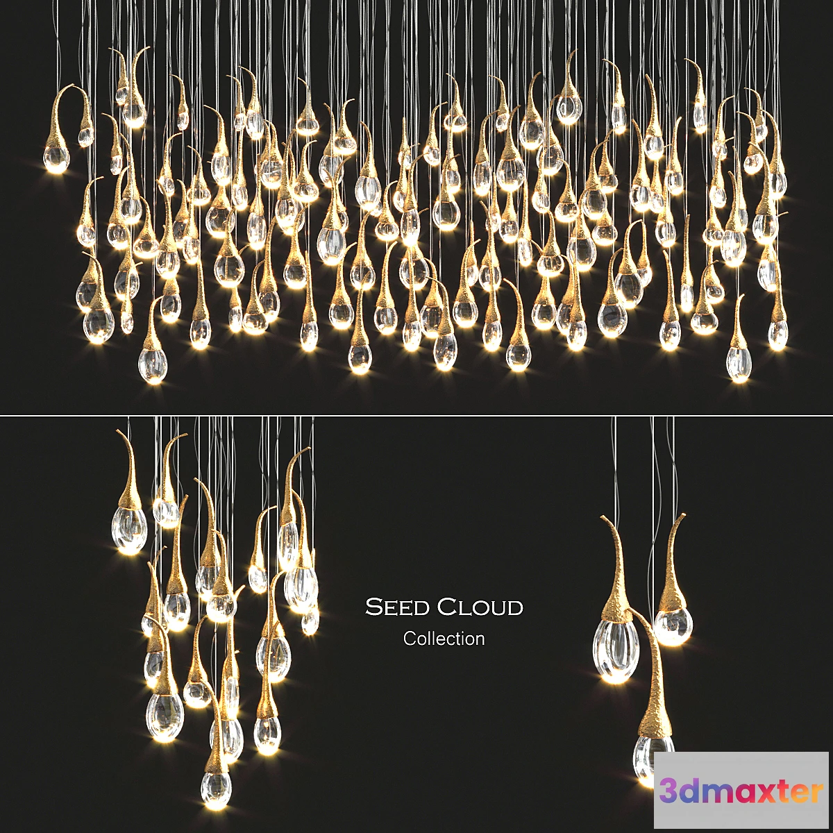 1456094 - Seed Cloud Chandelier Collection by Orche 3D Max