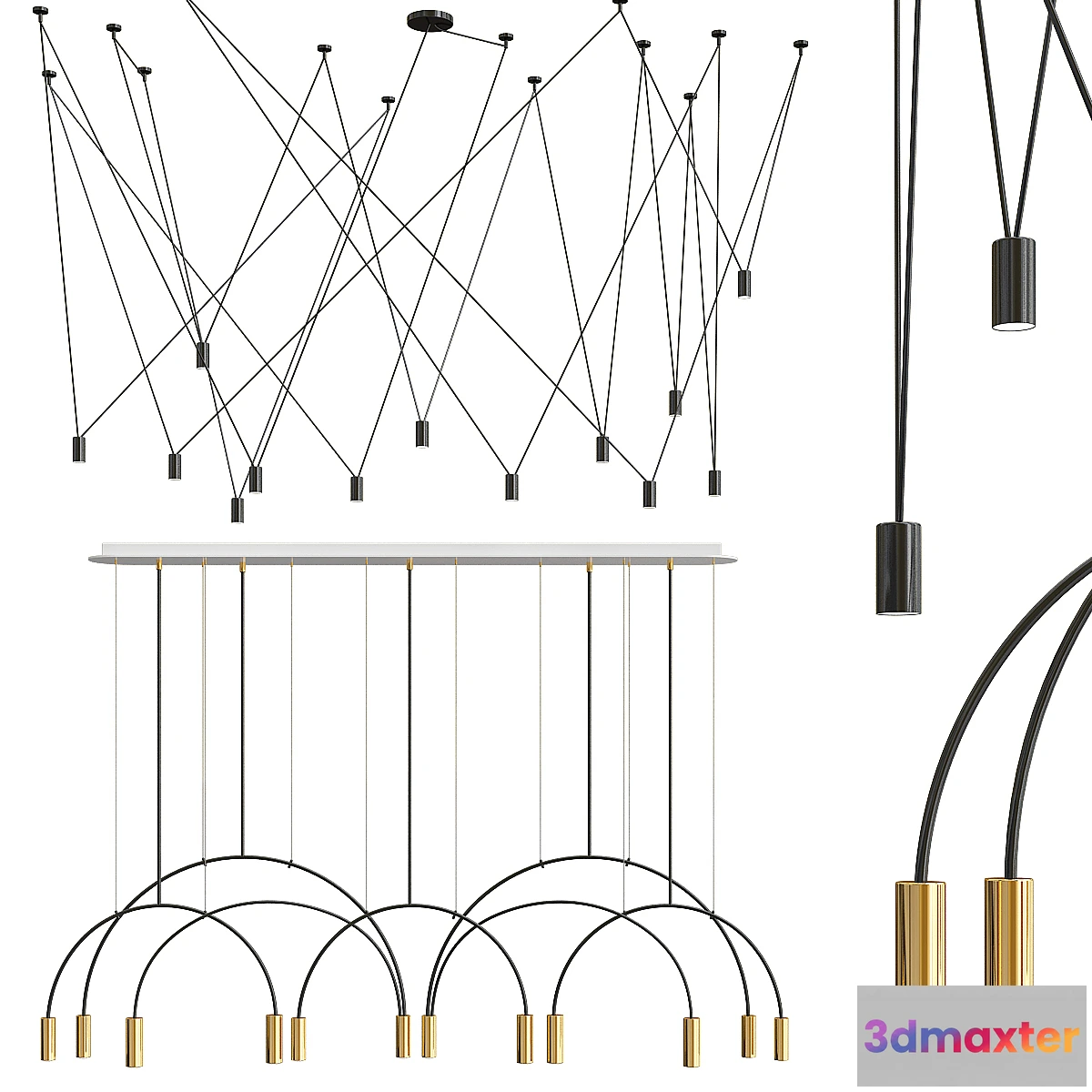 1456100 - Collection of new minimalist chandelier_3 3D Max
