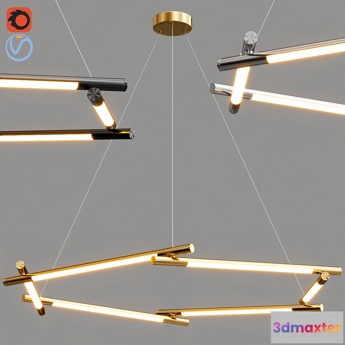1456270 - RING FORMATION CHANDELIER 3D Max