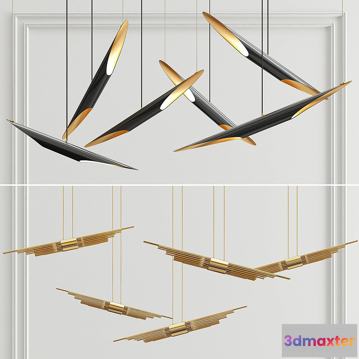 1456424 - Coltrane & Angled Pendants 3D Max