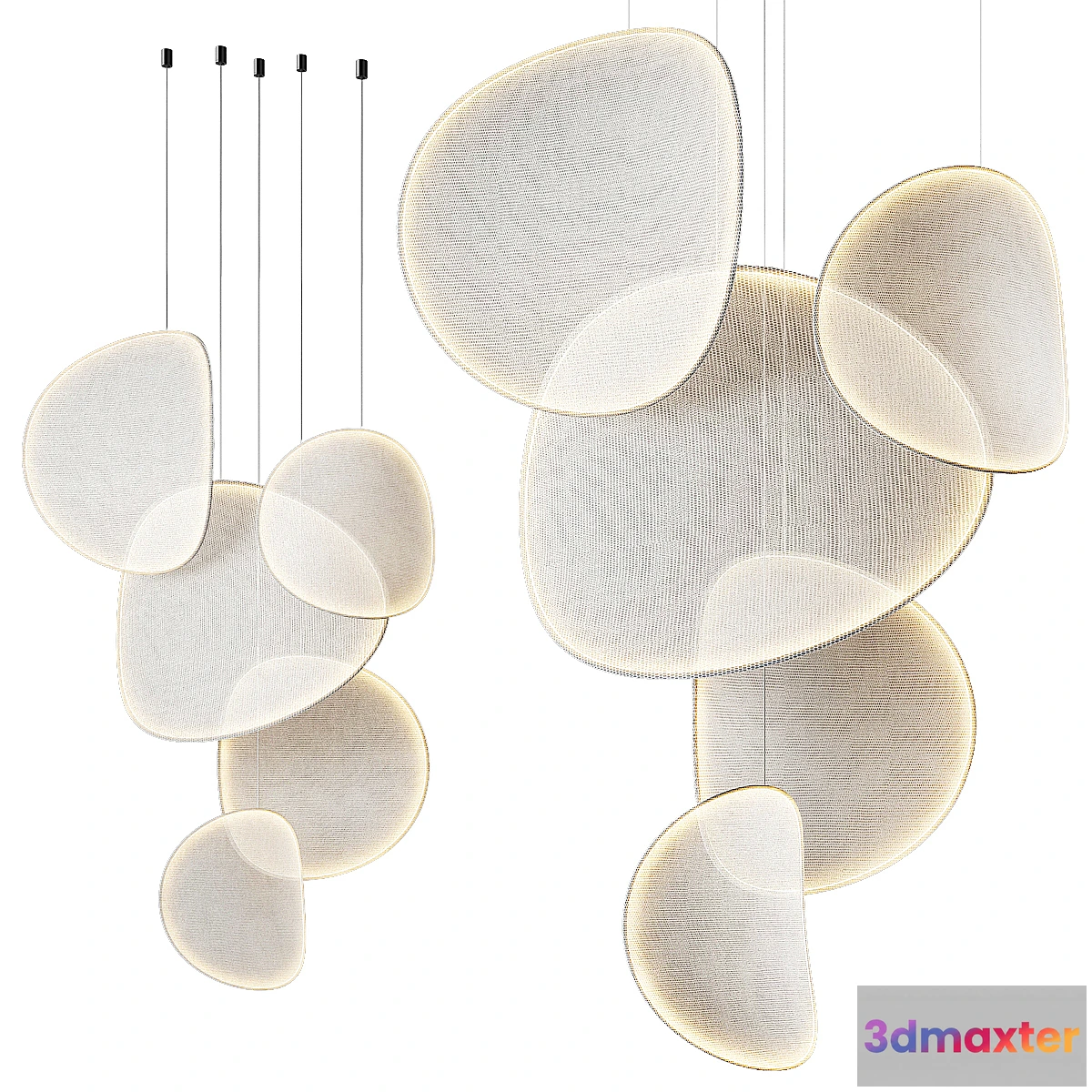 1456436 - IIII 09 LED fabric pendant lamp 3D Max