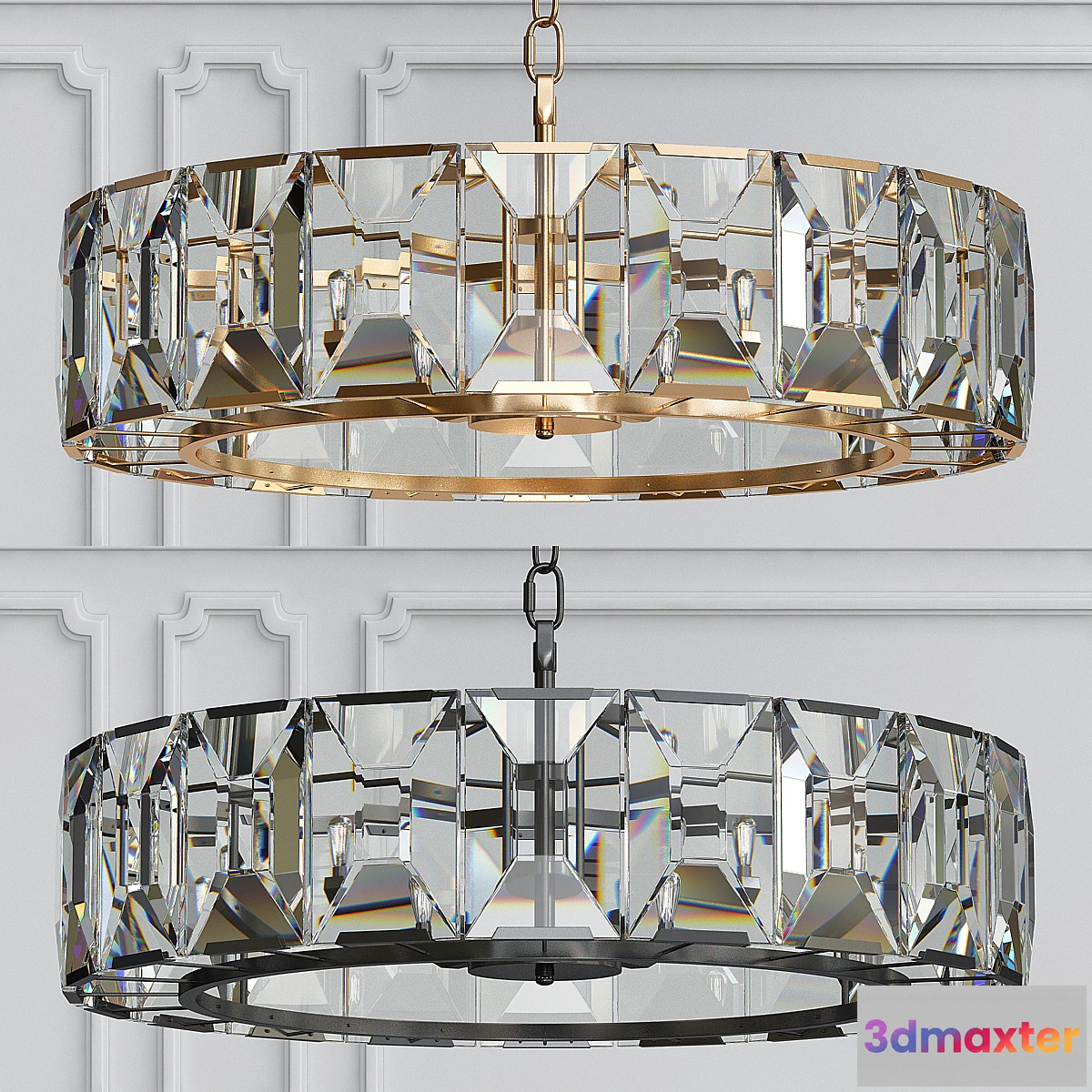 1456468 - Rh harlow crystal round 3D Max