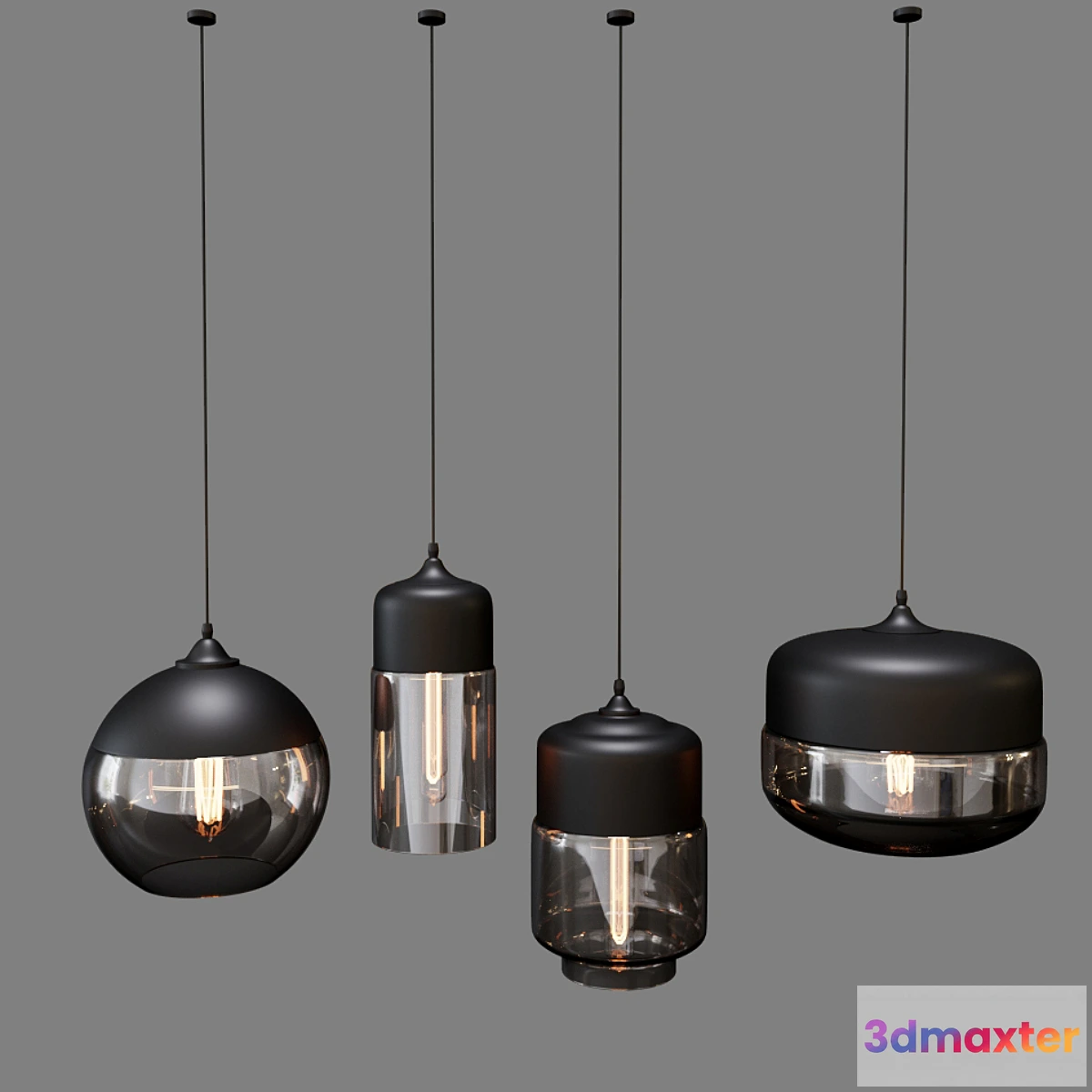 1456724 - Retro Pendant Lamps 3D Max