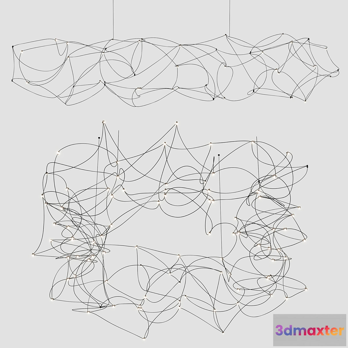 1457054 - Pendant lamp Stellar Line + Sqr (Centersvet) 3D Max