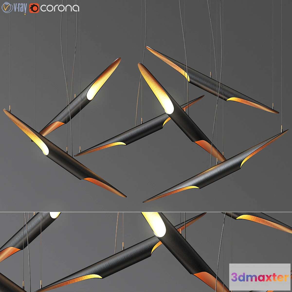 1457136 - Coltrane Suspension Light Delightfull 3D Max