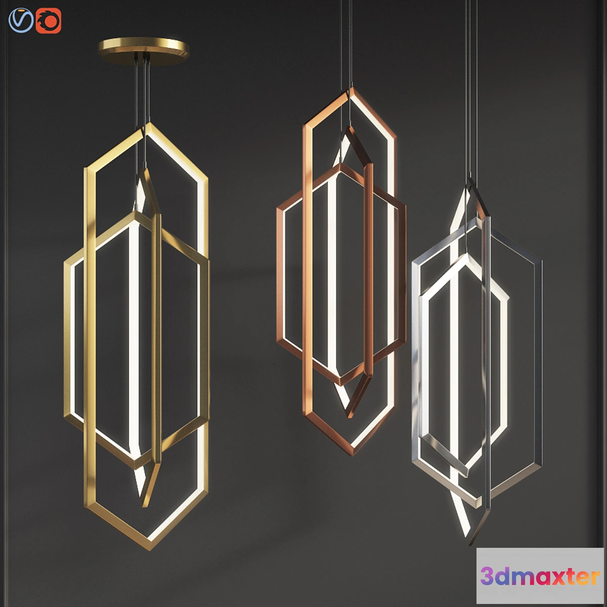 1457336 - Orbis vx58 Studioendo chandelier 3D Max