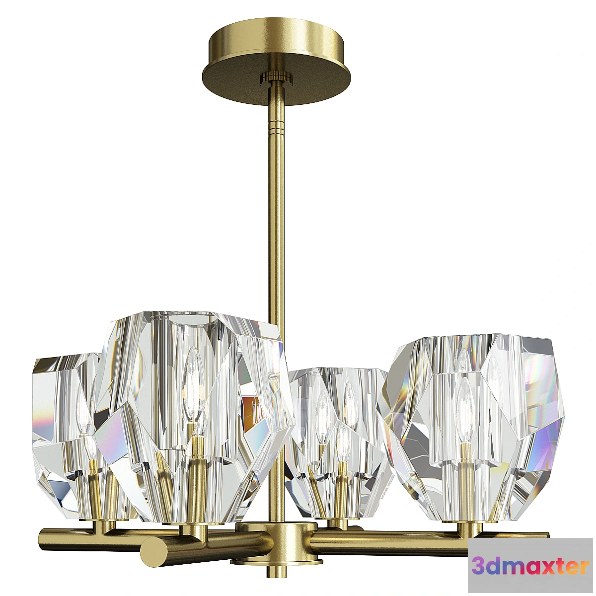 1457792 - Gatsby 4 light semi flush pendant 3D Max