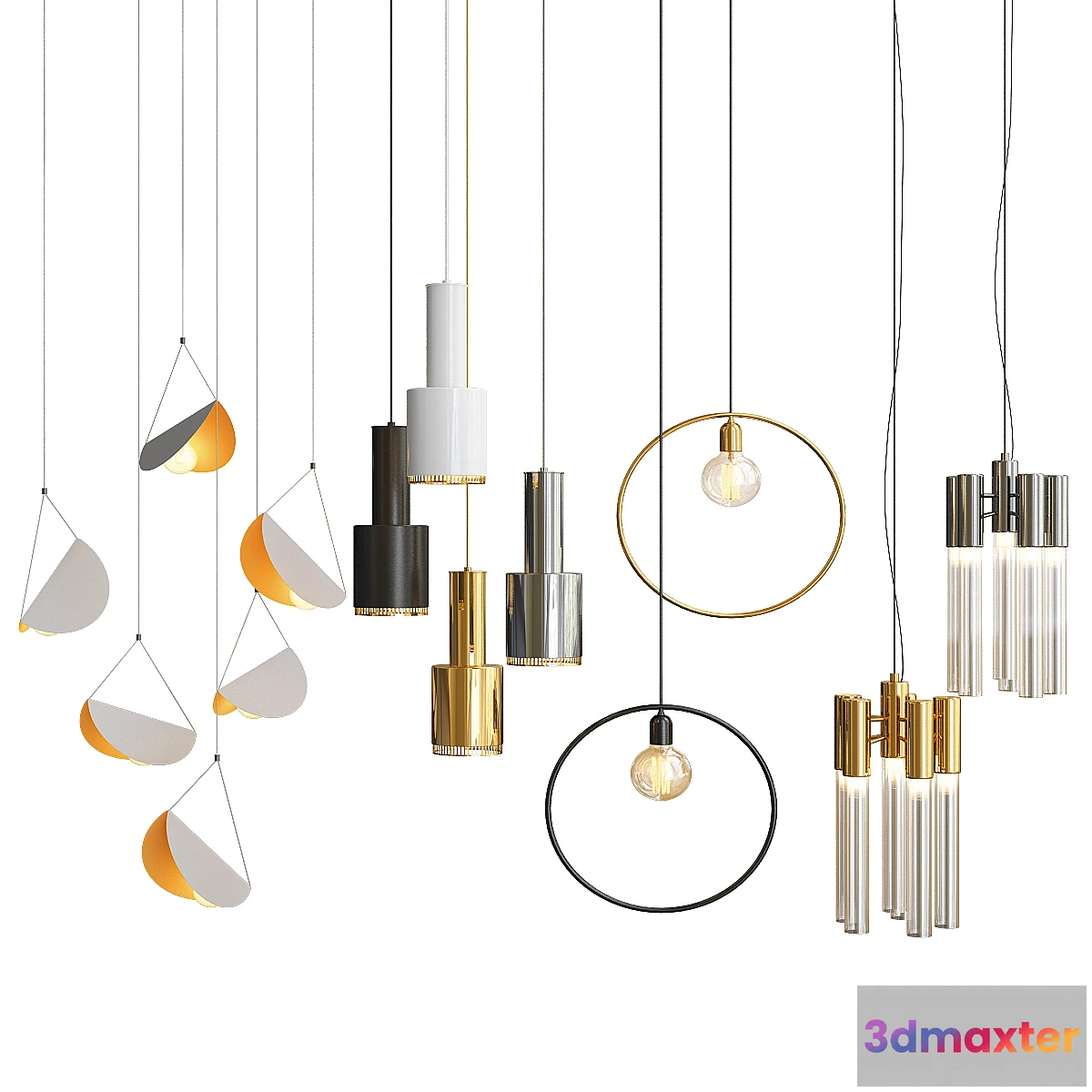 1458040 - Four Hanging Lights_6 3D Max