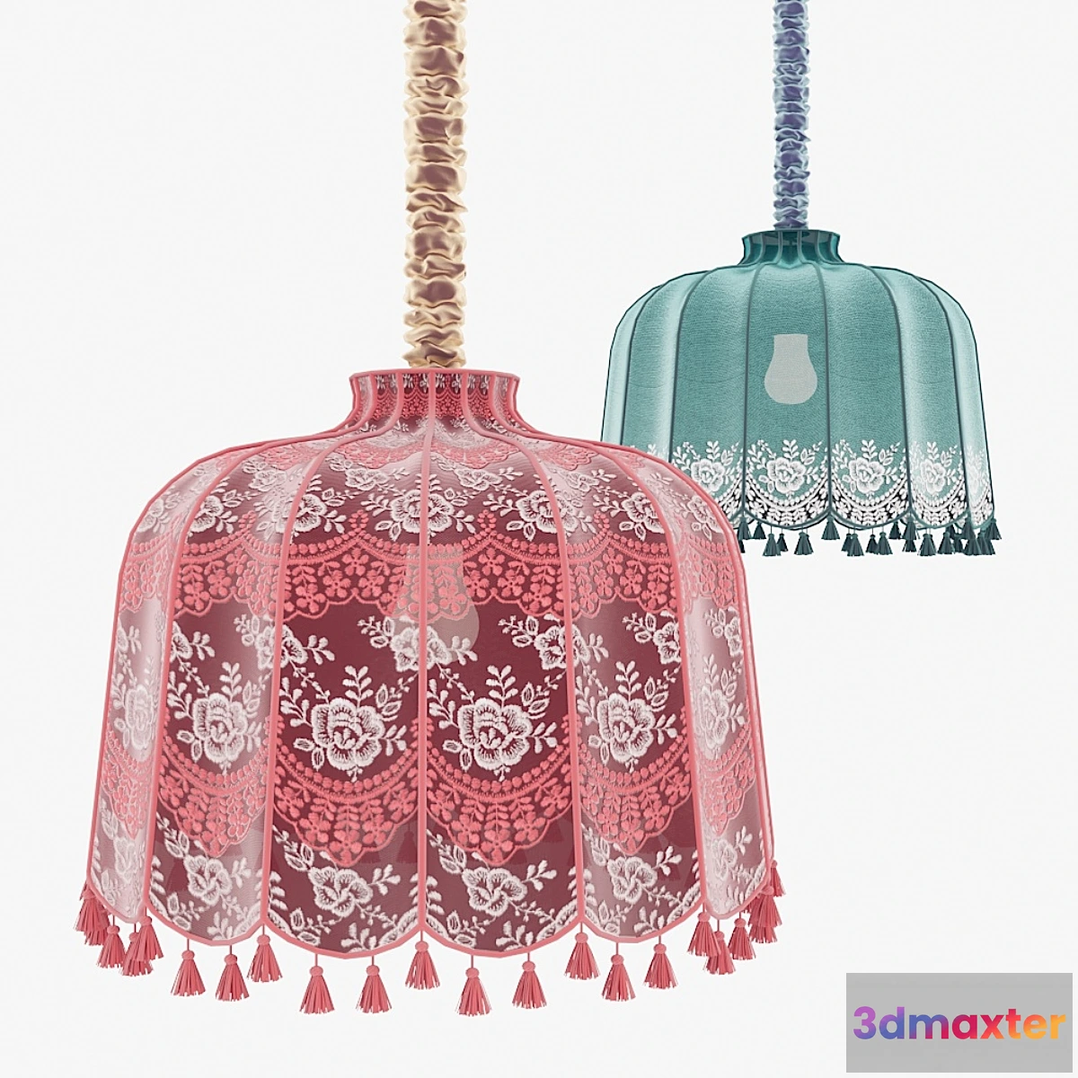 1458542 - Fabric lampshade with tassels 3D Max
