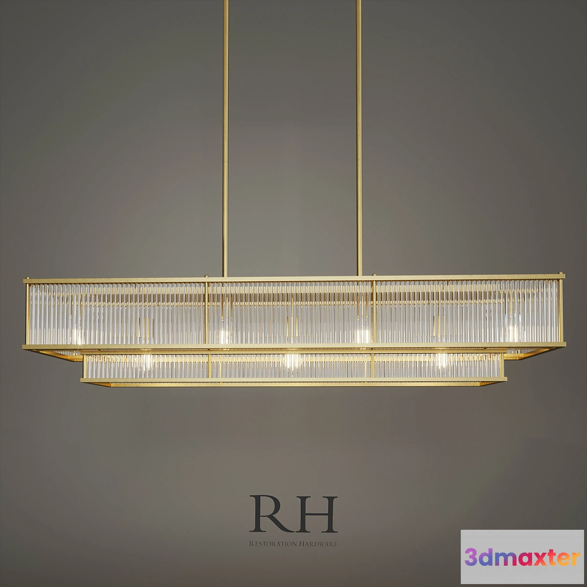 1458702 - MARAIS LINEAR CHANDELIER 3D Max