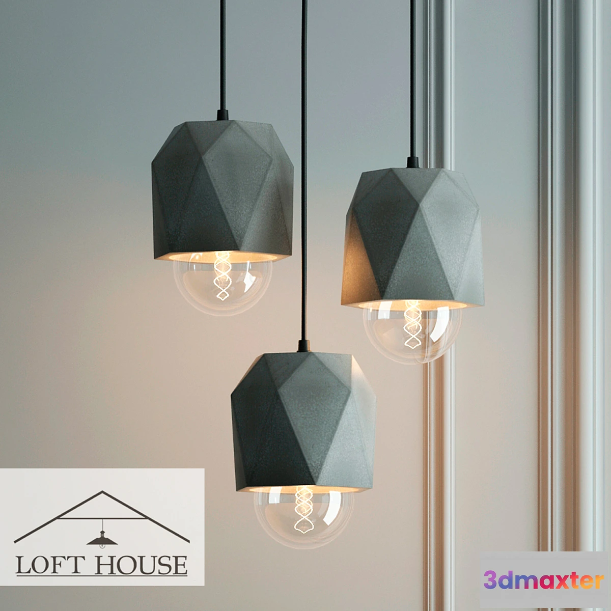 1458910 - Hanging lamp LOFT HOUSE P-181 3D Max
