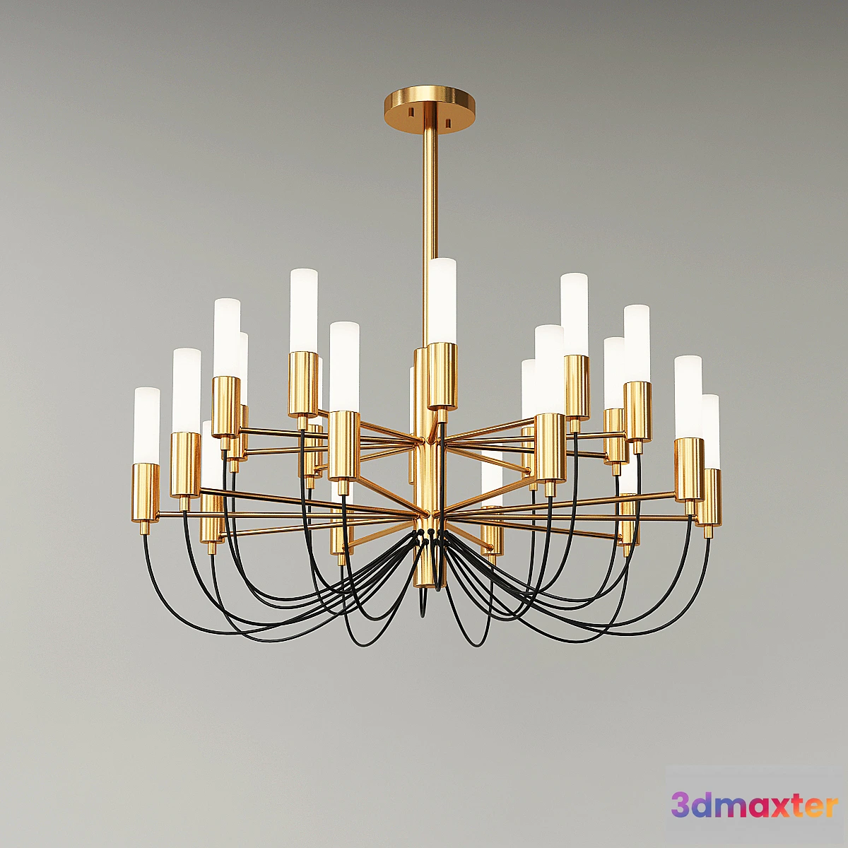 1459066 - Golden Iron Led Chandelier 3D Max