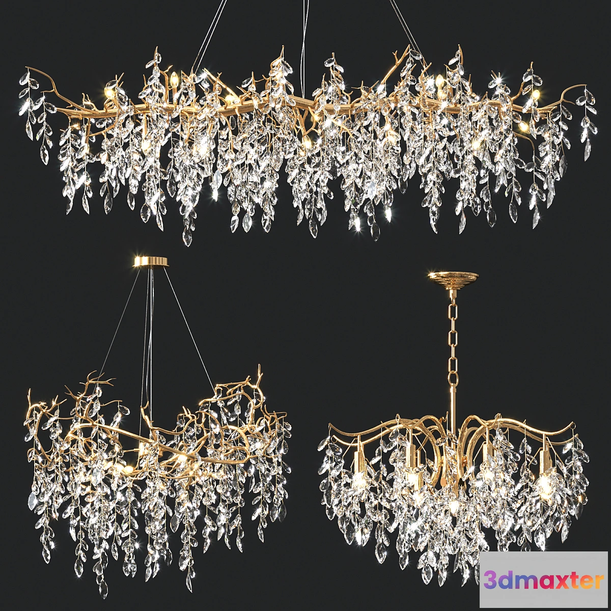 1459142 - Crystal Chandelier Collection 3D Max